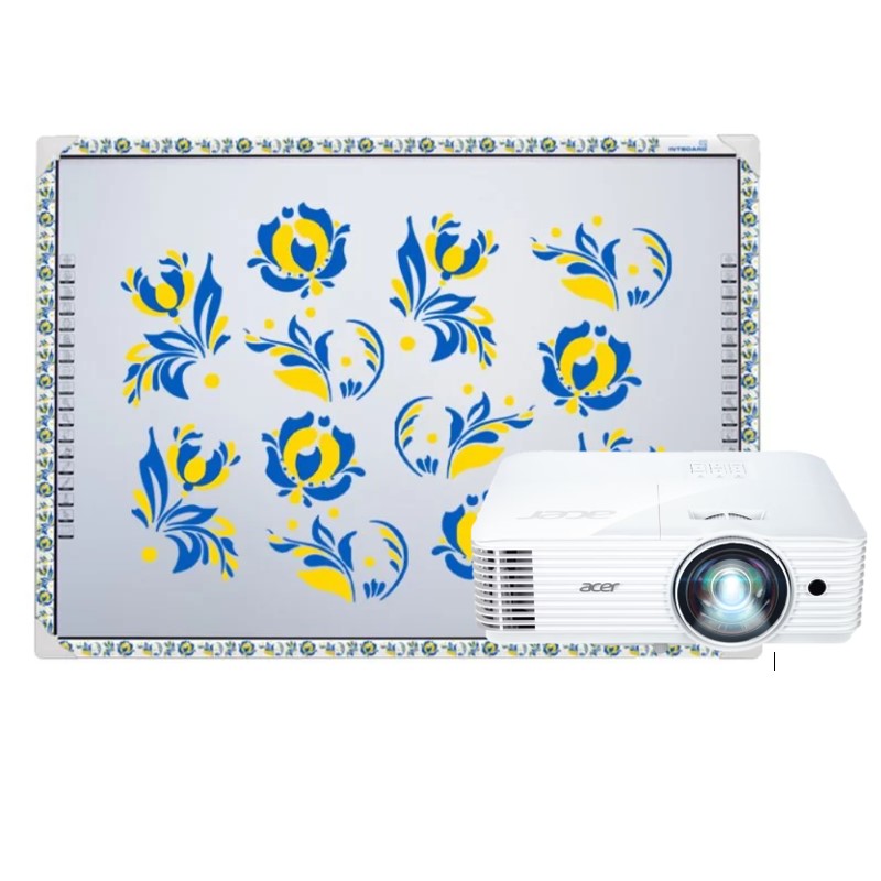 Інтерактивна дошка Intboard UT-TBI82S-UA та короткофокусний проєктор Acer (S1386WH)